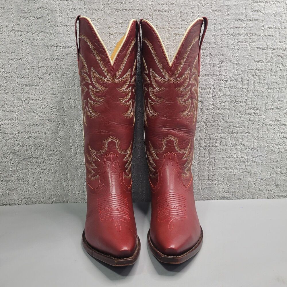 Tecovas The Annie Women's Size US 9B Scarlet Cowhide Cowgirl Boots.